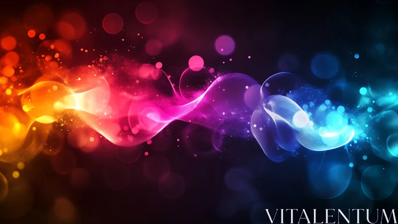 Chromatic energy waveforms with bokeh-sculpted light fields.