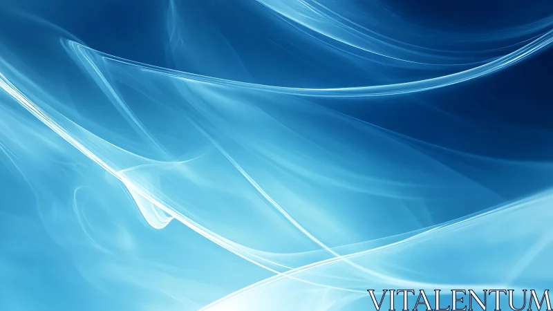 Abstract blue light waves digital background, smooth and futuristic.