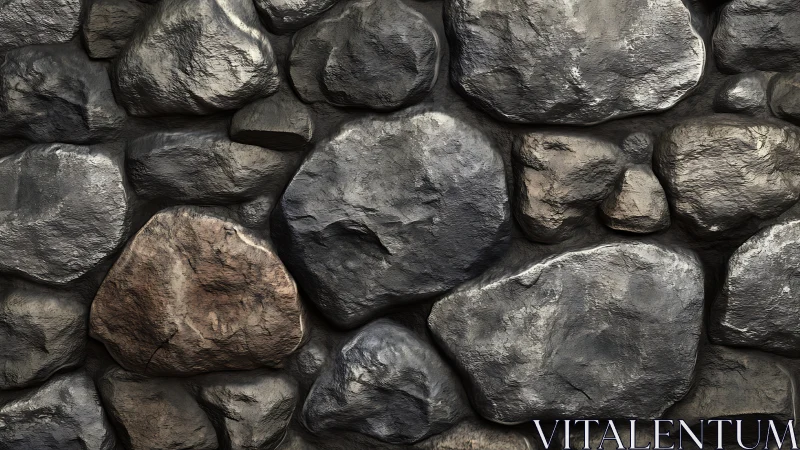 Weathered stone wall with cozy, timeworn character.