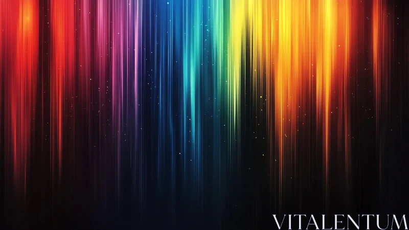 Vibrant vertical light streaks in digital abstract style background.