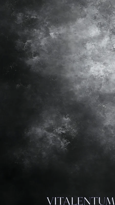 Monochrome textured dark cloud surface background.