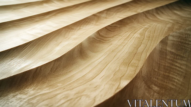 Gentle wooden waves rolling across a sculpted surface.