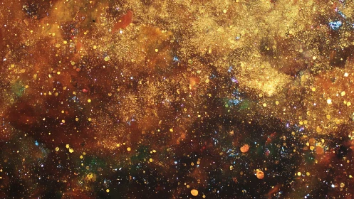 Golden galaxy shimmer with cozy, stardusted glow.