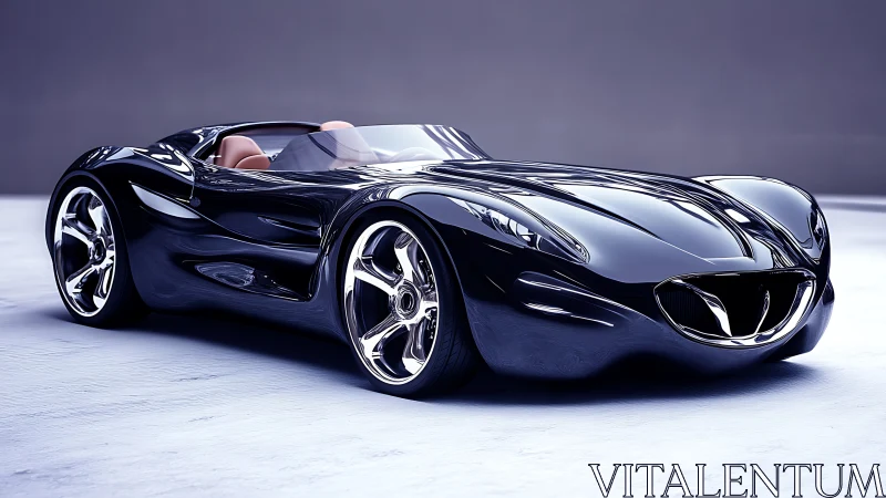 Ultragloss black roadster concept with fluid organic surfacing