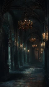Candlelit gothic corridor where shadows learn to whisper.