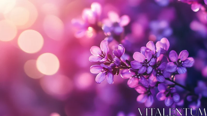 Lilac Blooms in Soft Focus with Bokeh Light Diffusion