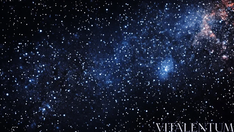 Photorealistic stellar field with dense galactic dust plane.