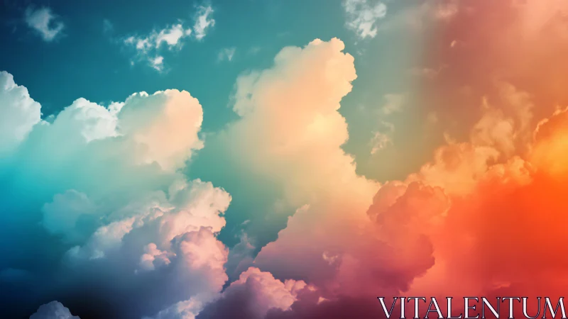 Color drenched clouds drift across a dreamy twilight sky