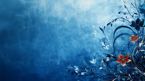 Blossoms Dance Against Cobalt Dreams and Whispered Shadows