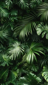 Dense arrangement of layered tropical foliage.