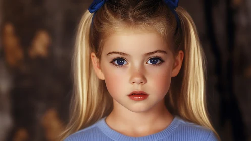 Cobalt-Crowned Wonder: Youth Gazes Beyond.