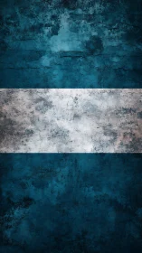 Grunge horizontal teal and white textured stripe background.