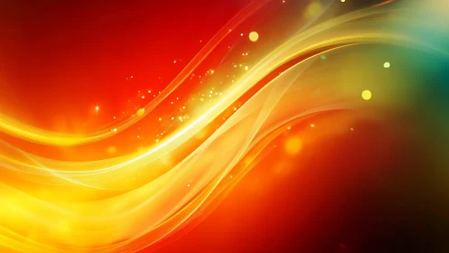 Golden Wave Energy Flow Abstract Background Design.