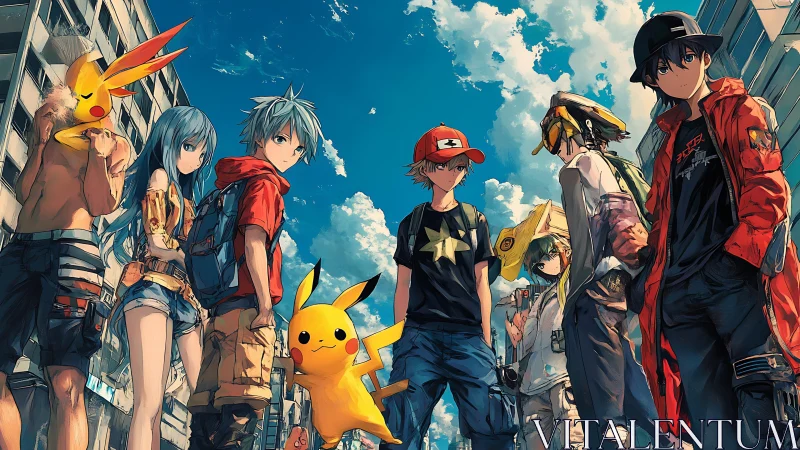 Urban trainers and electric friends charge a summer skyline