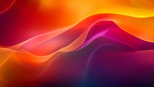 Digital painting of fluid chromatic waves in layered gradients.