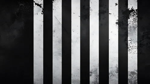 Bold monochrome stripes with weathered urban character.