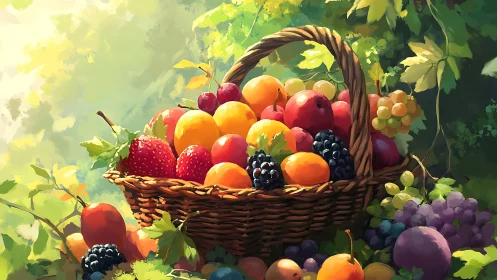 Sunlit garden basket bursts into a chorus of ripened color