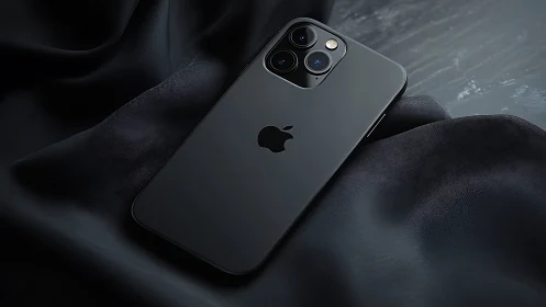 Obsidian Tech Crown: Triple-Lens Smartphone in Dramatic Shadow.