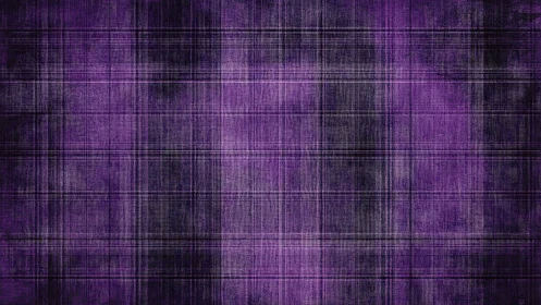 Purple and black tartan grid forms textured woven surface