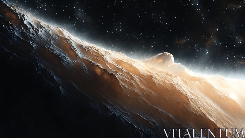 Star-dusted ridge on a drifting golden cosmic dune.