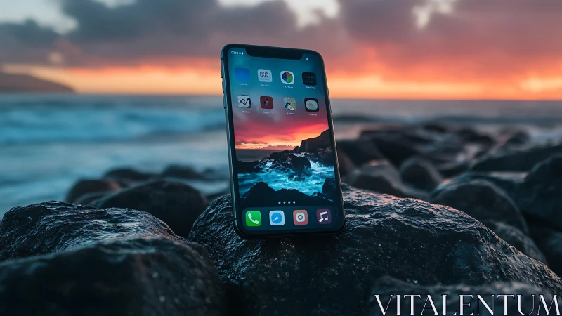 Golden Hour Captured: Your Phone, Nature's Canvas.