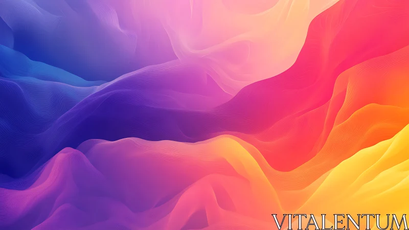 Soft waves of glowing color drift gently across the scene