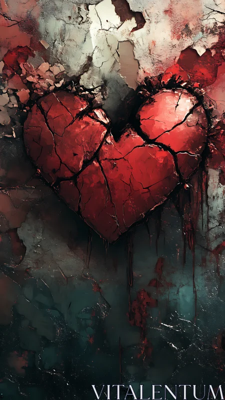 Shattered Heart with Intricate Veins.
