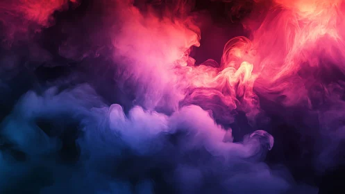 Vibrant nebula clouds swirl in luminous magenta and blue.
