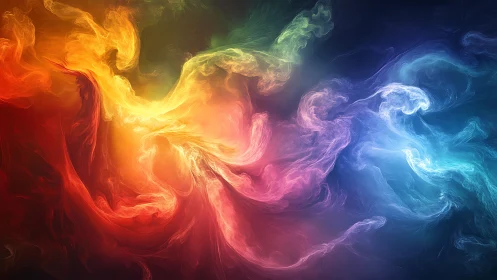 Multispectral nebulous plasma clouds form swirling chromatic gradients