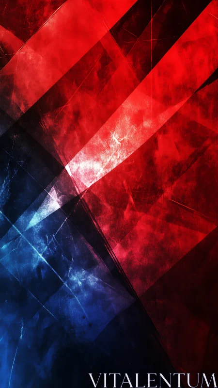 Red blue abstract diagonal light over textured gradient field.