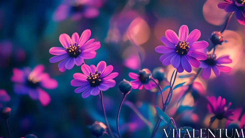Zinnia Composite with Selective Focus Bokeh and Chromatic Saturation