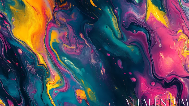 Color rivers swirling through a dreamy abstract horizon.