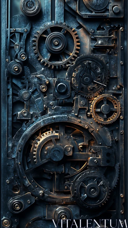 Warm glow over intricate antique clockwork gears.