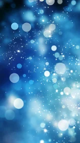 Starlit blue bokeh river drifting through a dreamy night sky.