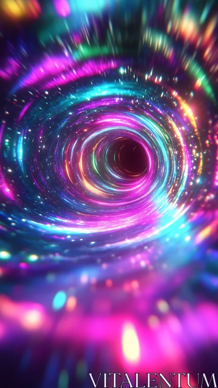 Chromatic relativistic vortex with dynamic radial light-field geometry.