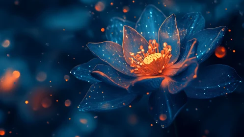 Luminescent Blossom: Where Starlight Meets Ethereal Petals.