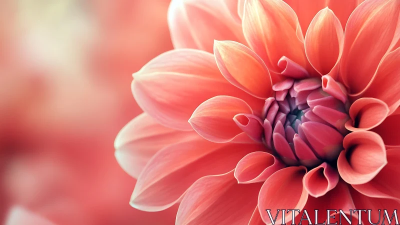 Crimson Dahlia Bloom Close-up Study.