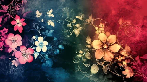 Chromatic Blooms: Where Colors Dance Together.