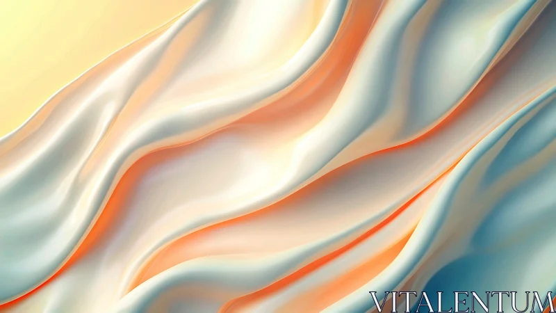 Silken sunrise waves folding light into pastel whispers.