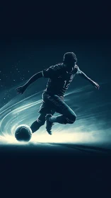 Midnight dribbler carves light trails through cosmic turf