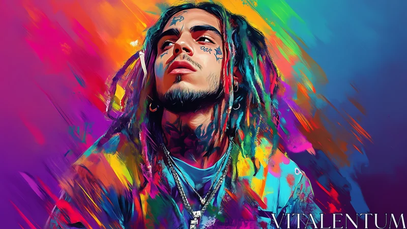 Color-drenched portrait celebrates bold self-expression in motion