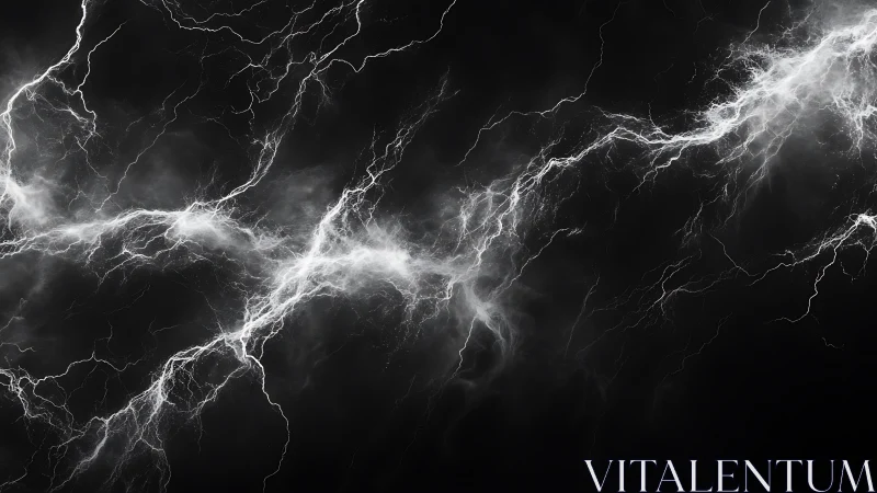 Electric storm clouds dancing across a deep night sky.