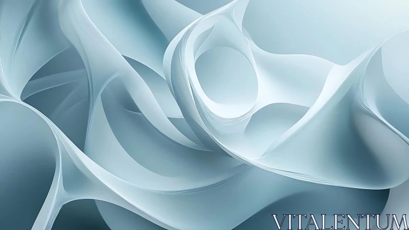 Fluid abstract blue waves digital art with smooth gradients.