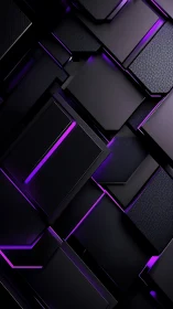 Neon creases slip through midnight panels and quietly glow