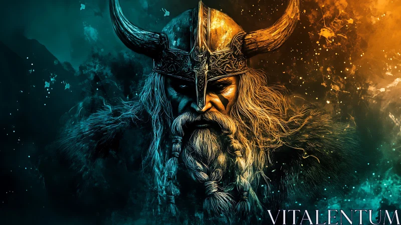 Viking warlord emerges from fire and frost in epic contrast