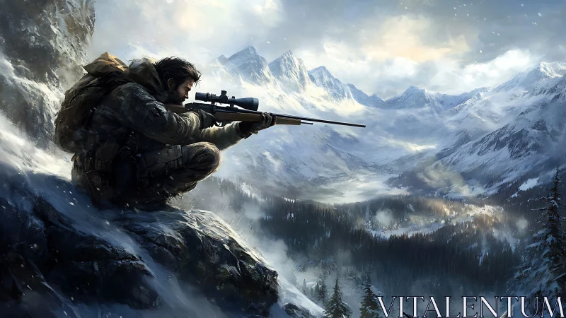 Sniper's Vigil: High Mountain Watch.