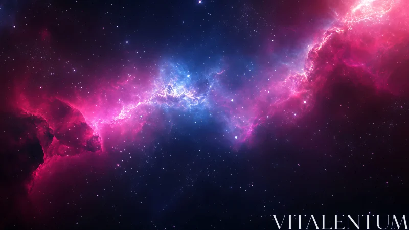 Nebula band across star field in deep space panorama.