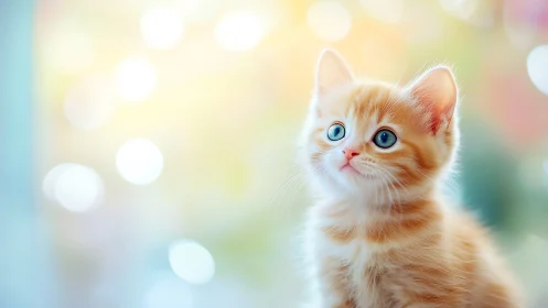 Sapphire-Eyed Kitten's Sunlit Reverie.