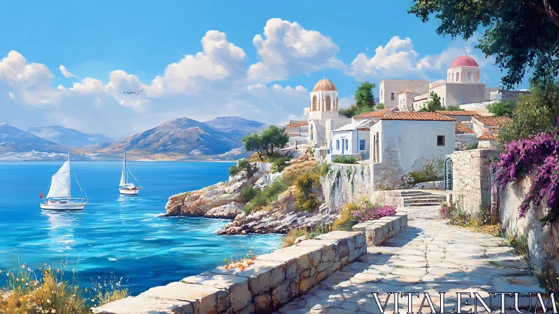 Clifftop Sanctuary: Where Whitewashed Dreams Meet Sapphire Seas