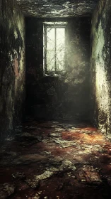 Soft light finding its way into a forgotten stone room.